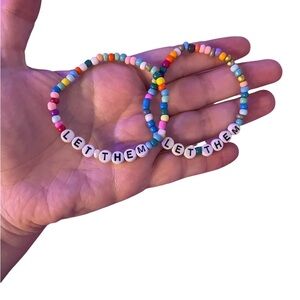 Colorful Beaded “Let Them” Bracelet